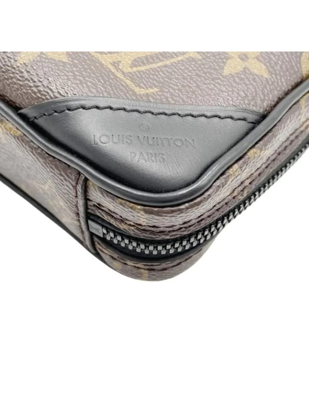 Louis Vuitton Shoulder Bag Utility Front Brown Black Monogram